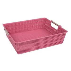 Limon Bamboo Basket With Steel Handle 3Pc Set