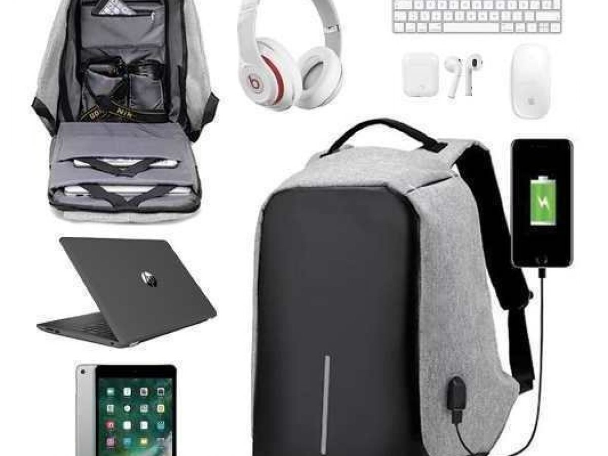 Smart backpack cheap with charger