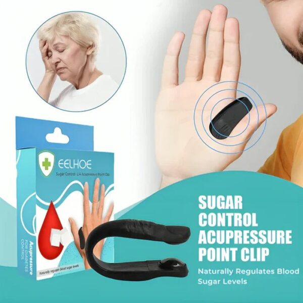 Sugar Control LI4 Hand Acupressure Point Clip for Headache, Migraine & Relief B Sugar Control