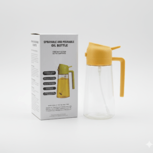 2-in-1 Glass Oil Spray Bottle for healthy cooking in Pakistan"