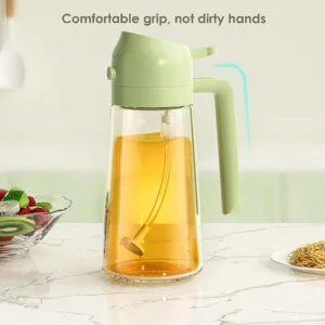 Alternative view of 2-in-1 Glass Oil Spray Bottle & Dispenser - Best Kitchen Tool for Oil Control