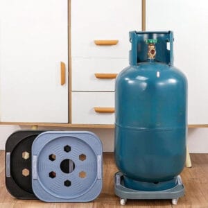 Rolling Gas Cylinder Stand with Wheels-best4buy.pk